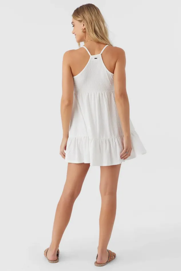 SAIGE TEXTURED KNIT SHORT DRESS White Women O039NEILL Clothing