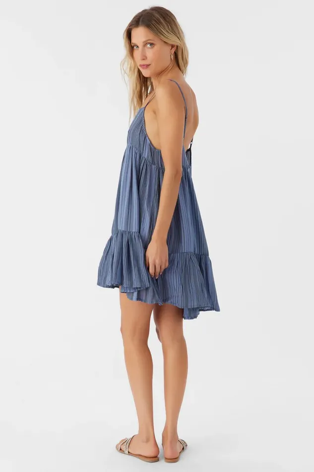 SALTWATER ESSENTIALS RILEE STRIPED COVERUP DRESS Slate Women O039NEILL Swim