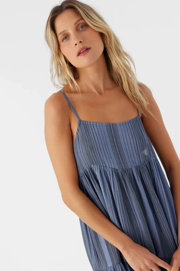 SALTWATER ESSENTIALS RILEE STRIPED COVERUP DRESS Slate Women O039NEILL Swim