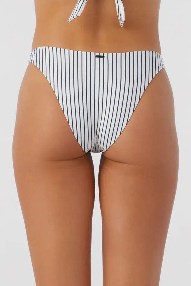 SALTWATER ESSENTIALS STRIPE FLAMENCO HIGH CUT CHEEKY BOTTOMS Vanilla Women O039NEILL Swim
