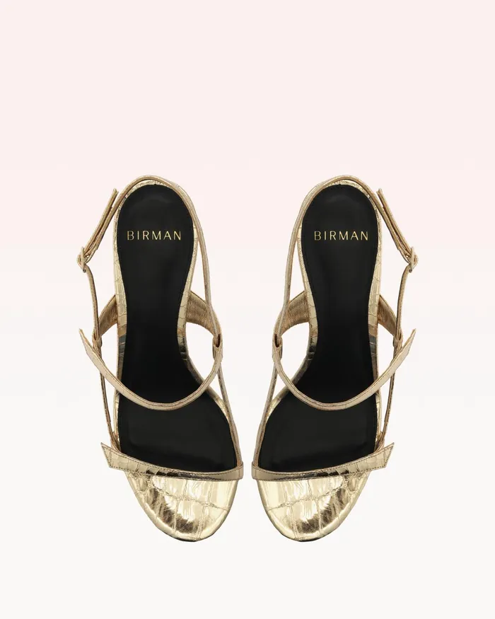 Sandals Women Alexandre Birman Tita Cage 60 Light Gold