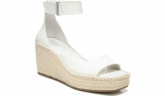 Sandals Women Franco Sarto Franco Camera Espadrille Wedge Sandal Putty Snake Print Faux Leather