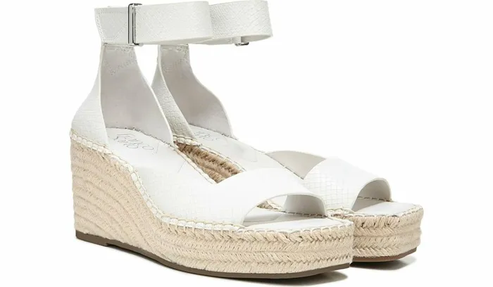Sandals Women Franco Sarto Franco Camera Espadrille Wedge Sandal Putty Snake Print Faux Leather