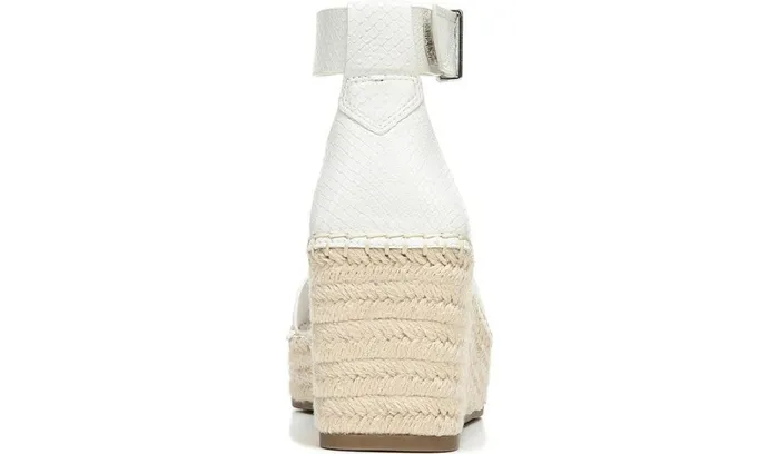Sandals Women Franco Sarto Franco Camera Espadrille Wedge Sandal Putty Snake Print Faux Leather