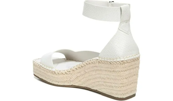 Sandals Women Franco Sarto Franco Camera Espadrille Wedge Sandal Putty Snake Print Faux Leather