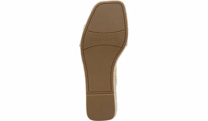 Sandals Women Franco Sarto Franco Carezza Espadrille Wedge Sandal Light Yellow Leather