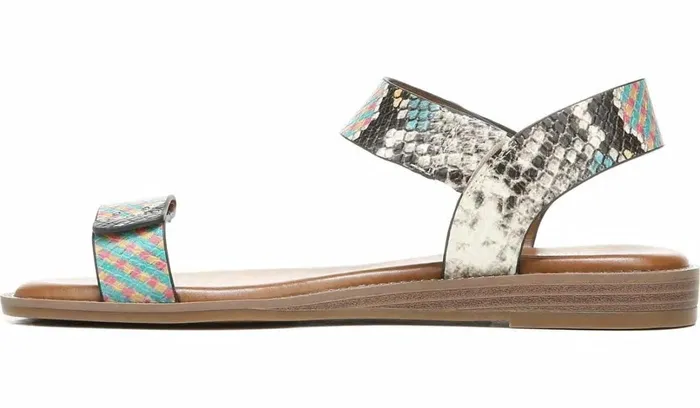 Sandals Women Franco Sarto Franco Geranio Sandal Yellow Snake Faux Leather