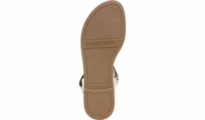 Sandals Women Franco Sarto Franco Geranio Sandal Yellow Snake Faux Leather