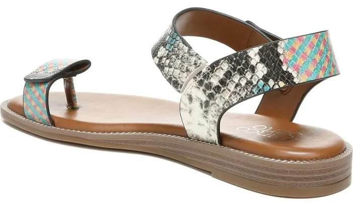 Sandals Women Franco Sarto Franco Geranio Sandal Yellow Snake Faux Leather