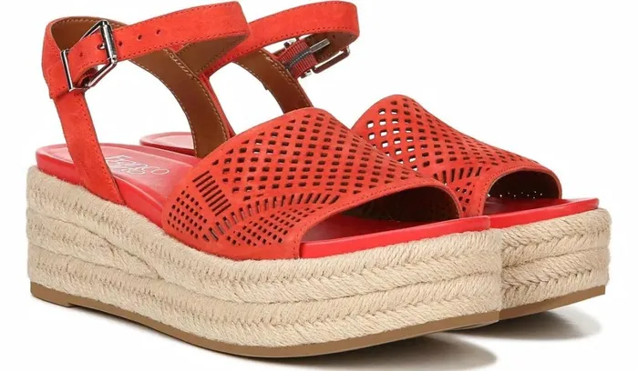 Sandals Women Franco Sarto Franco Tennia Espadrille Platform Sandal Tangelo Suede
