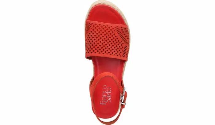 Sandals Women Franco Sarto Franco Tennia Espadrille Platform Sandal Tangelo Suede