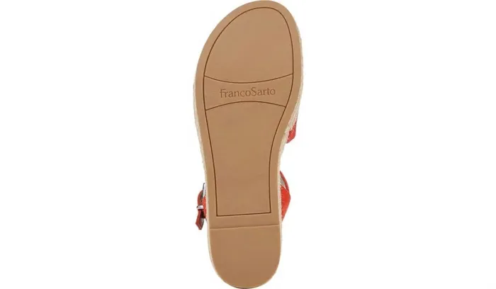 Sandals Women Franco Sarto Franco Tennia Espadrille Platform Sandal Tangelo Suede