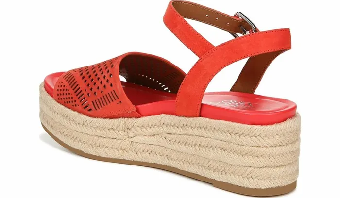 Sandals Women Franco Sarto Franco Tennia Espadrille Platform Sandal Tangelo Suede