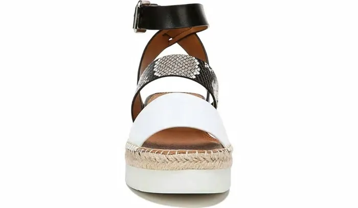 Sandals Women Franco Sarto Sarto Calvin 2 Wedge Sandal Roccia Snake Print Leather