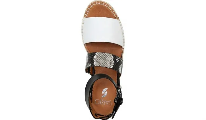 Sandals Women Franco Sarto Sarto Calvin 2 Wedge Sandal Roccia Snake Print Leather