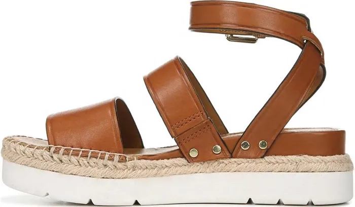 Sandals Women Franco Sarto Sarto Calvin Wedge Sandal Brown Leather