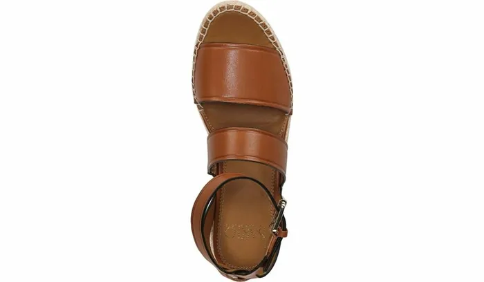 Sandals Women Franco Sarto Sarto Calvin Wedge Sandal Brown Leather