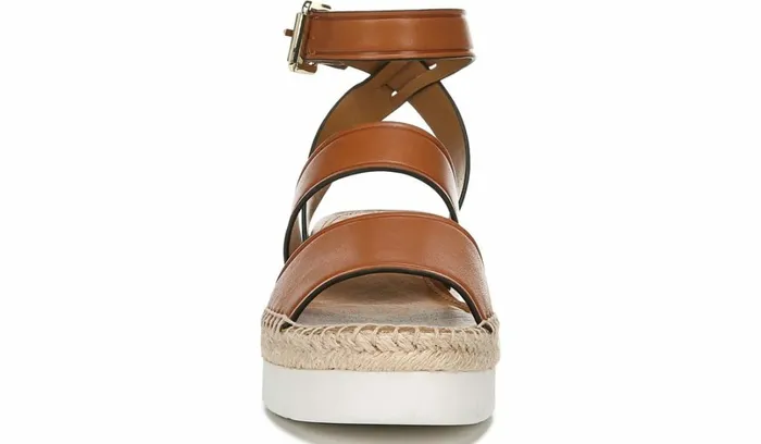 Sandals Women Franco Sarto Sarto Calvin Wedge Sandal Brown Leather