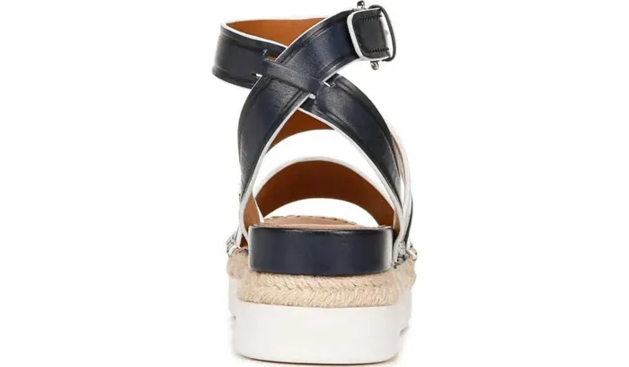 Sandals Women Franco Sarto Sarto Calvin Wedge Sandal Navy Leather