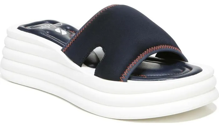 Sandals Women Franco Sarto Sarto Vina 2 Platform Slide Sandal Inky Navy Fabric Sandals Women Franco Sarto Sarto Vina 2 Platform Slide Sandal Inky Navy Fabric