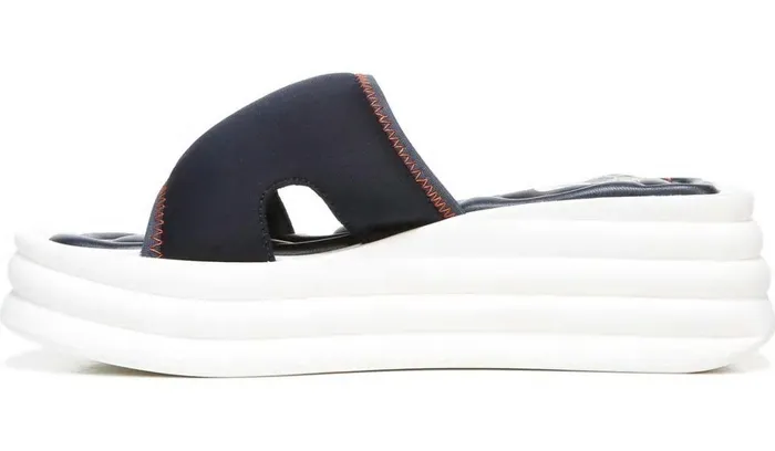 Sandals Women Franco Sarto Sarto Vina 2 Platform Slide Sandal Inky Navy Fabric