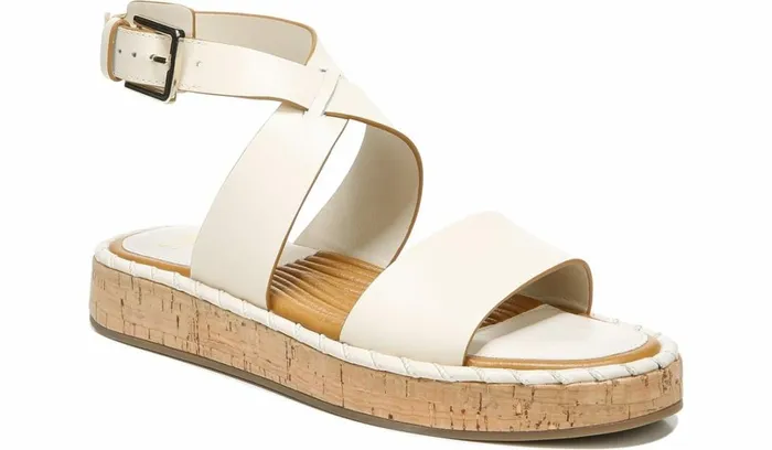 Sandals Women Franco Sarto Sarto Zarlo Platform Sandal Cream Leather