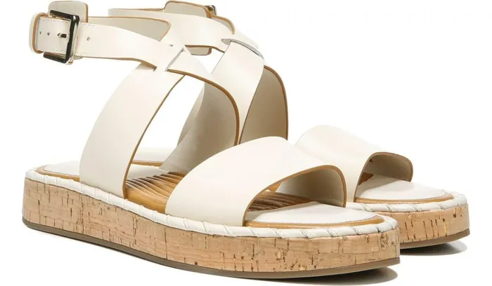 Sandals Women Franco Sarto Sarto Zarlo Platform Sandal Cream Leather