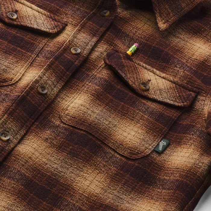 Sauvie Cotton Flannel Shirt Espresso Plaid Men Danner Shirts