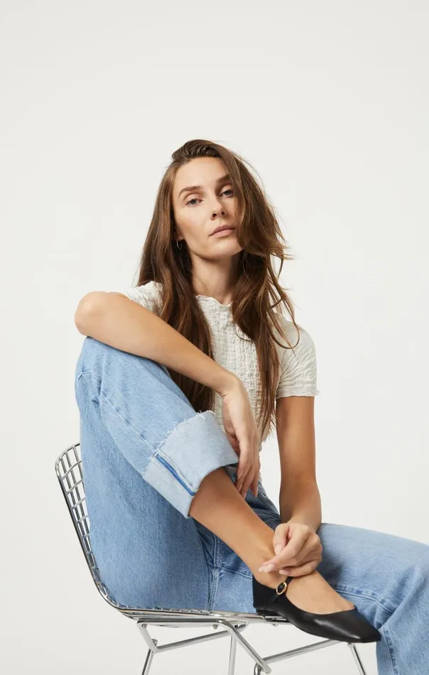 Savannah Cuffed Straight Leg In Natural Light Denim Women Mavi Jeans Denim