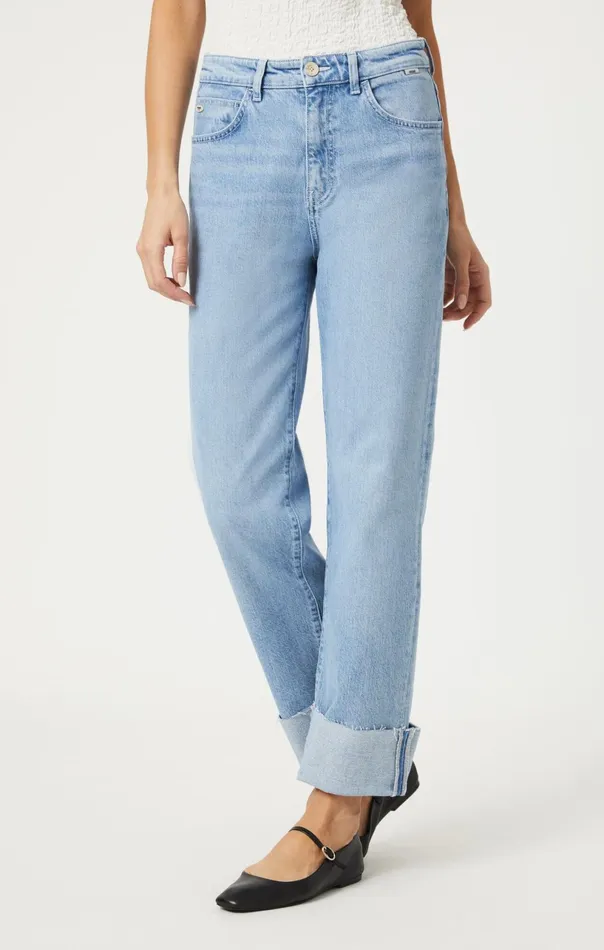 Savannah Cuffed Straight Leg In Natural Light Denim Women Mavi Jeans Denim Savannah Cuffed Straight Leg In Natural Light Denim Women Mavi Jeans Denim