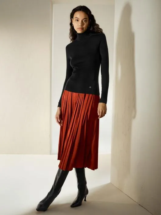 Seamless SilkCashmere Blend Turtleneck Sweater Women Lilysilk Knitwear