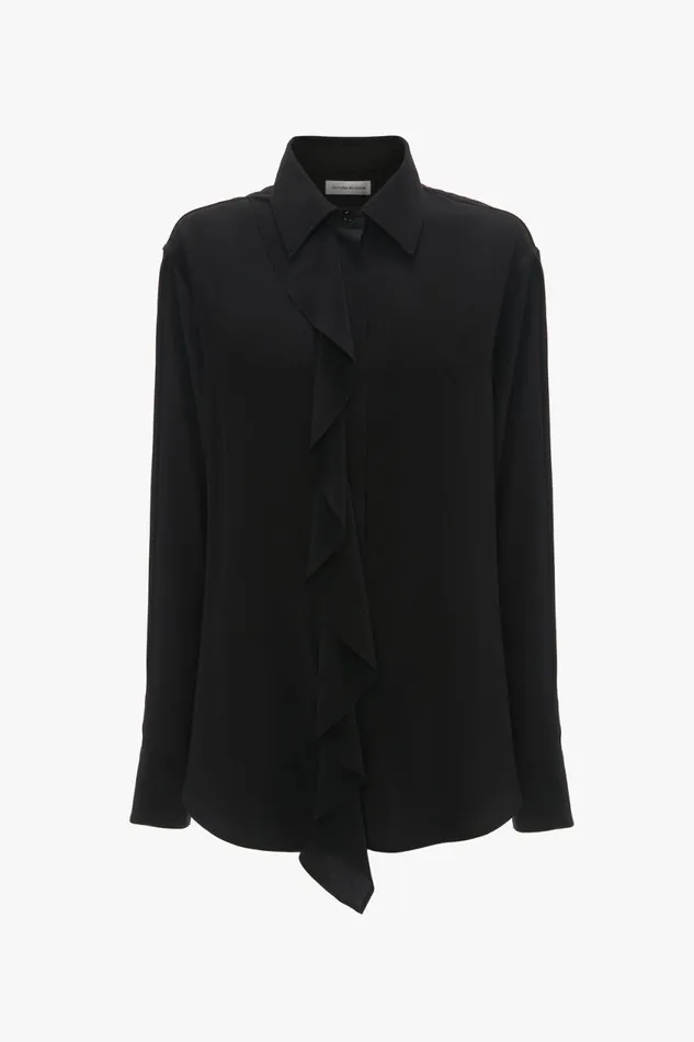 Shirts and Tops Women Victoria Beckham Asymmetric Ruffle Blouse In Black