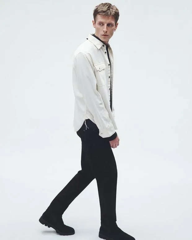 Shirts Men Rag and Bone Featherweight Denim Shirt Ecru