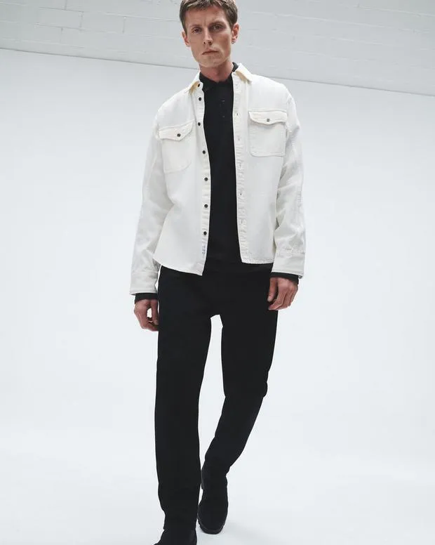 Shirts Men Rag and Bone Featherweight Denim Shirt Ecru