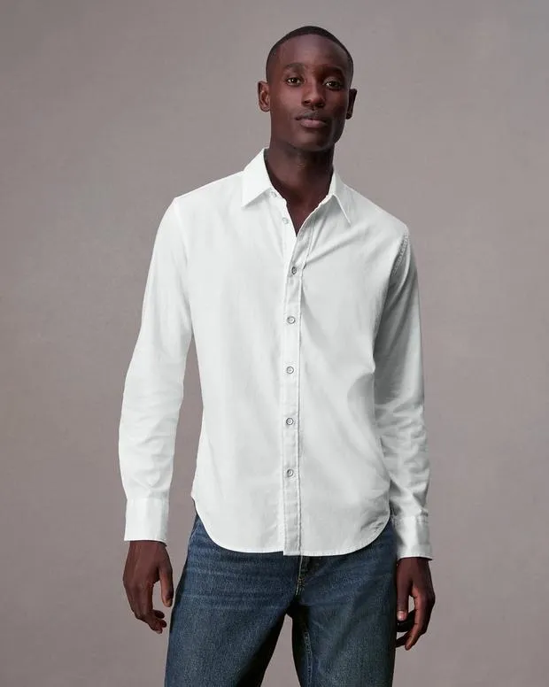 Shirts Men Rag and Bone Tomlin CottonBlend Shirt White