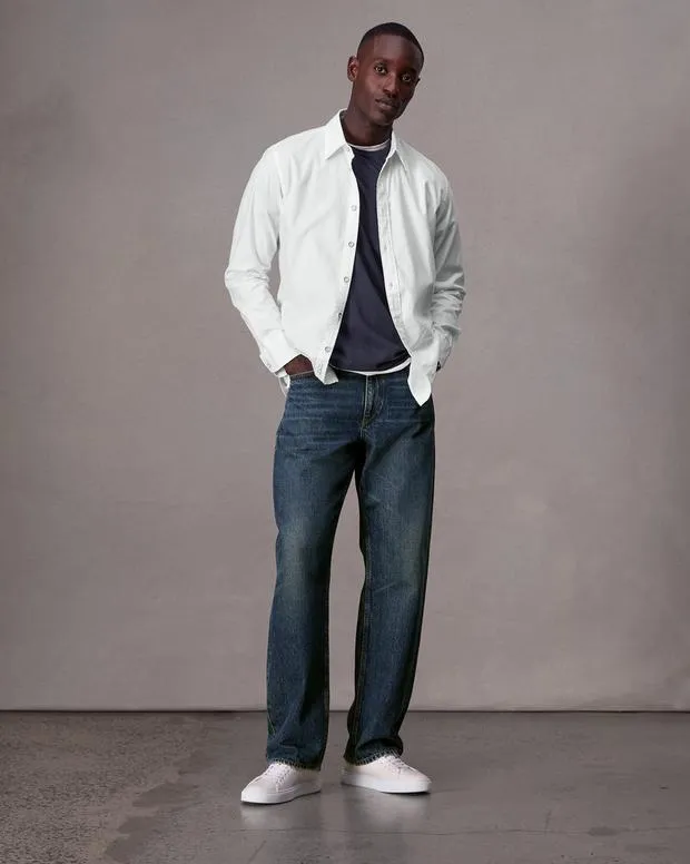 Shirts Men Rag and Bone Tomlin CottonBlend Shirt White