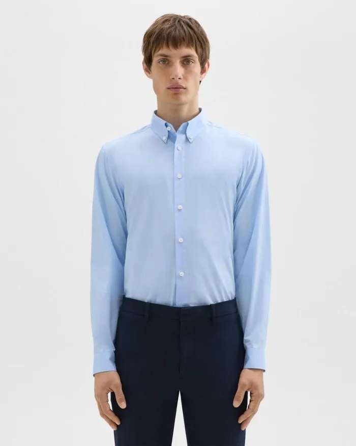 Shirts Men Theory Hugh Shirt In Cotton Olympic