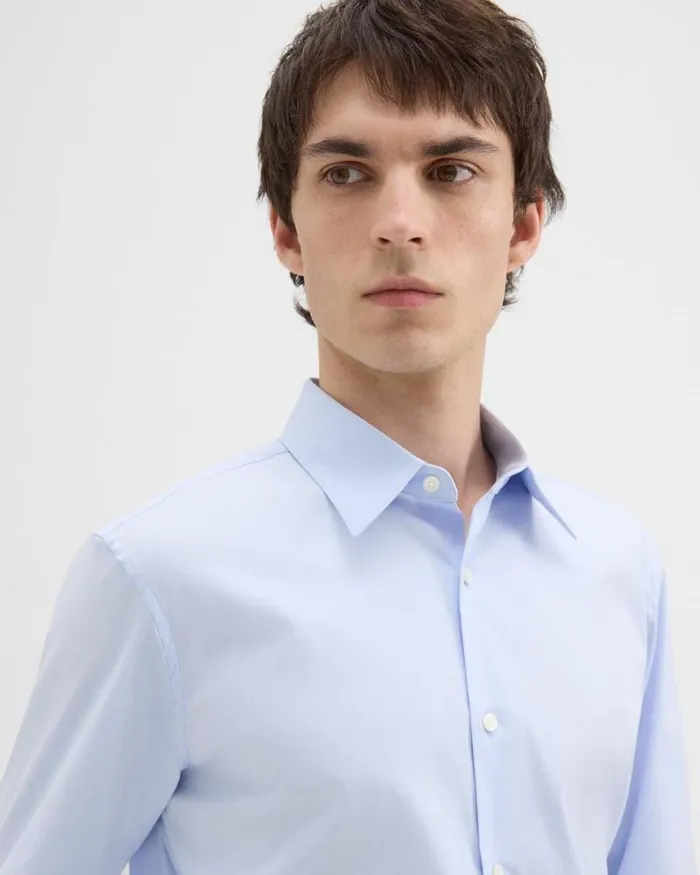 Shirts Men Theory Sylvain Shirt In Good Cotton Olympic