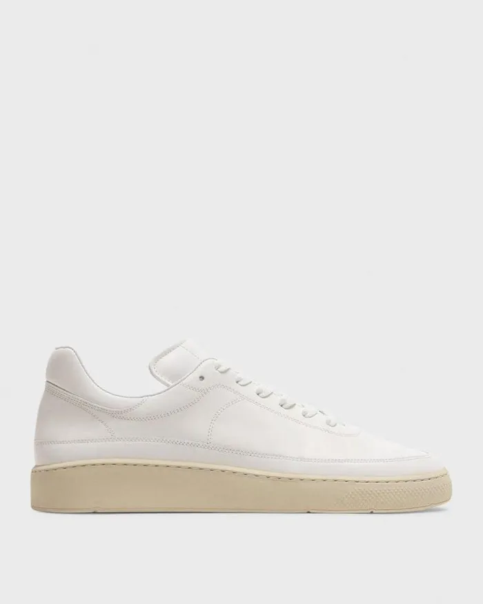 Shoes Men Theory Sneaker In Leather White