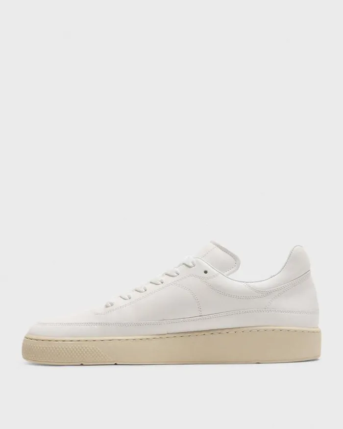 Shoes Men Theory Sneaker In Leather White