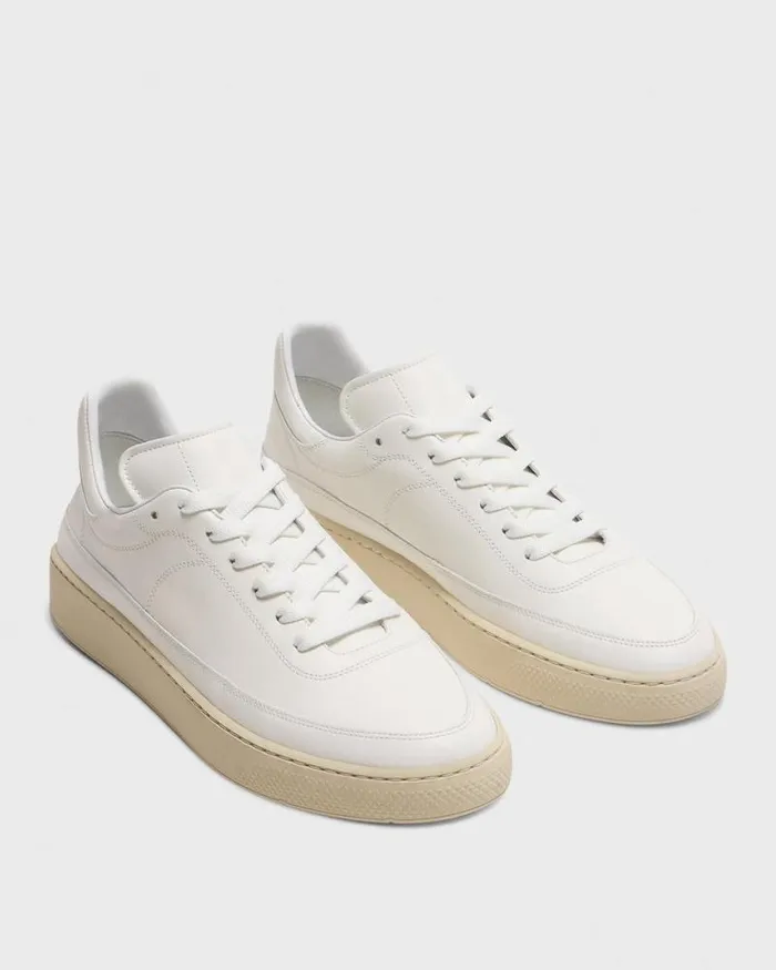 Shoes Men Theory Sneaker In Leather White