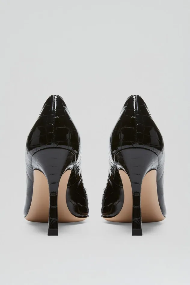 Shoes Women Scanlan Theodore LEATHER EMBOSSED PUMP 95 Black Shoes Women Scanlan Theodore LEATHER EMBOSSED PUMP 95 Black
