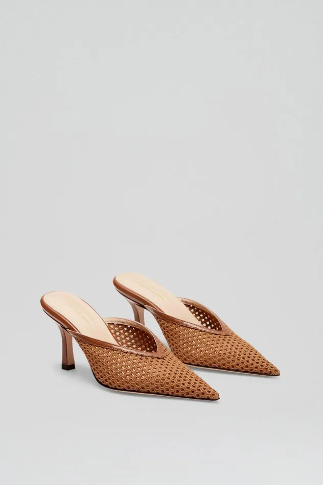 Shoes Women Scanlan Theodore MESH MULE 75 Tan Shoes Women Scanlan Theodore MESH MULE 75 Tan