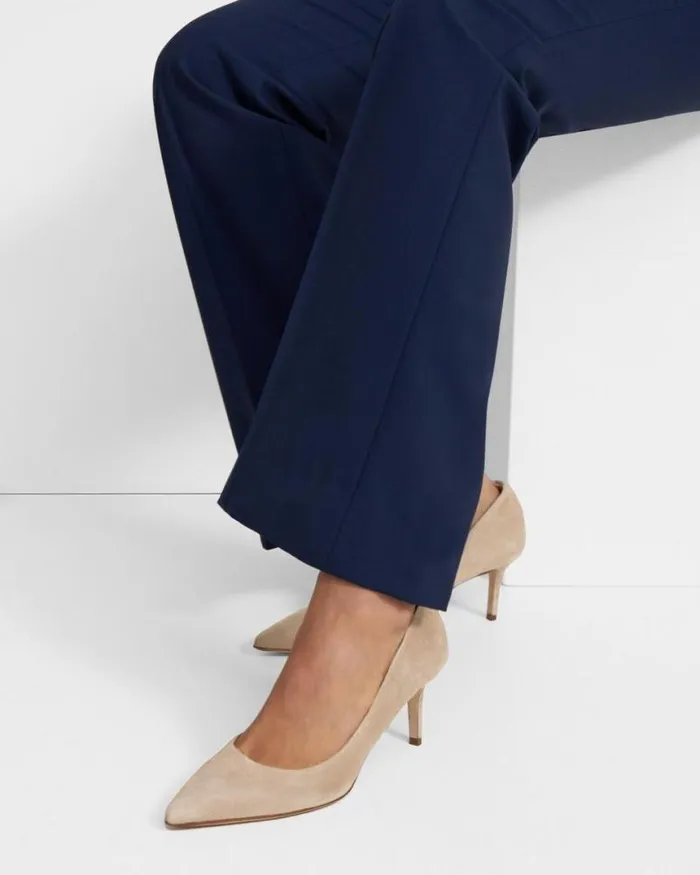 Shoes Women Theory City 55 Pump In Suede Beige Clay