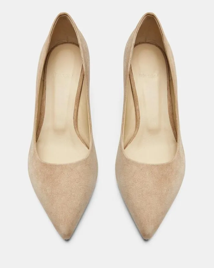 Shoes Women Theory City 55 Pump In Suede Beige Clay