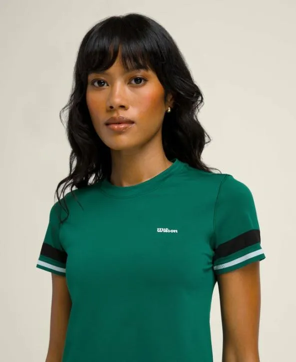 Short Sleeve Shirts Women Wilson Brooklyn Seamless Tee Club Green Short Sleeve Shirts Women Wilson Brooklyn Seamless Tee Club Green