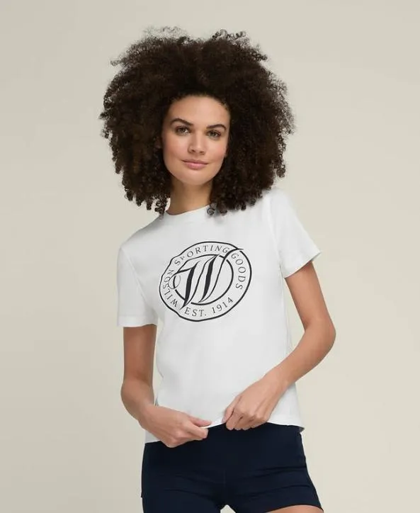 Short Sleeve Shirts Women Wilson Easy Tee Bright White