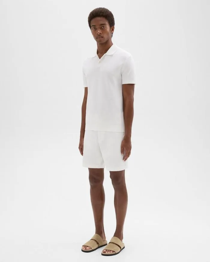 Shorts Men Theory Zaine 7 Short In Organic Cotton White Shorts Men Theory Zaine 7 Short In Organic Cotton White