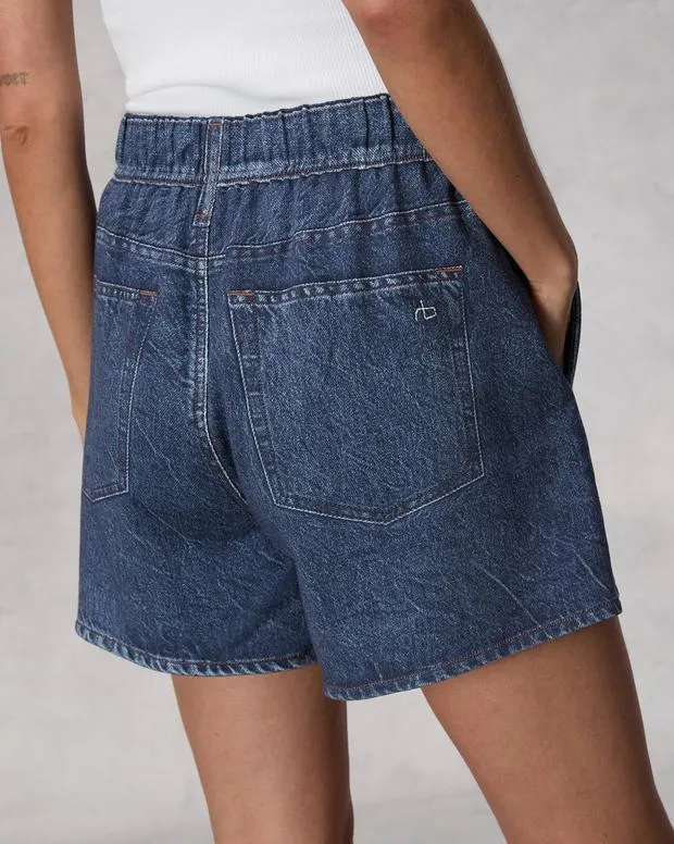 Shorts Women Rag and Bone Miramar Terry Walking Short Cotton Terry Penny Wash