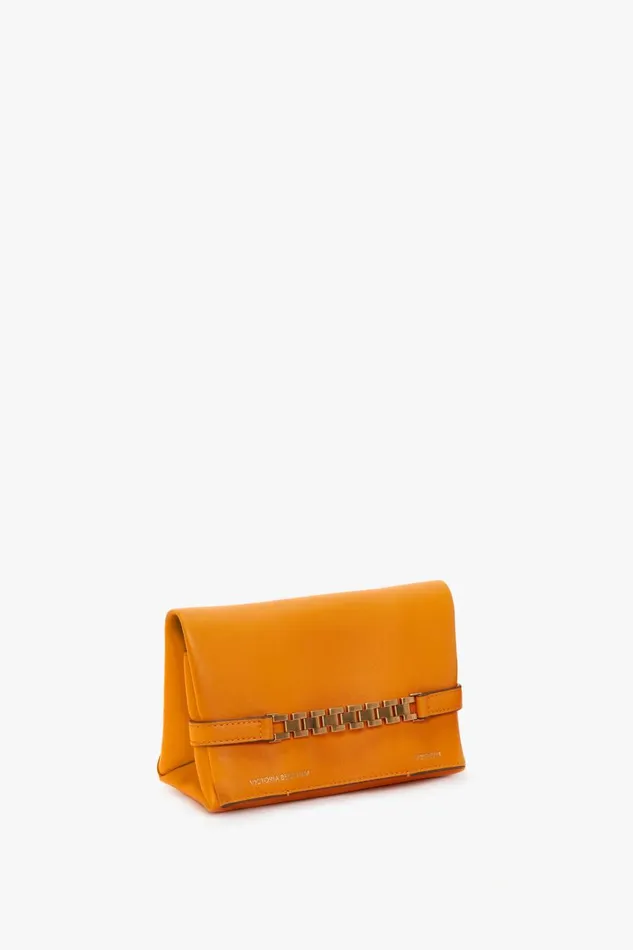 Shoulder Bags Women Victoria Beckham Mini Chain Pouch With Long Strap In Mandarin Leather